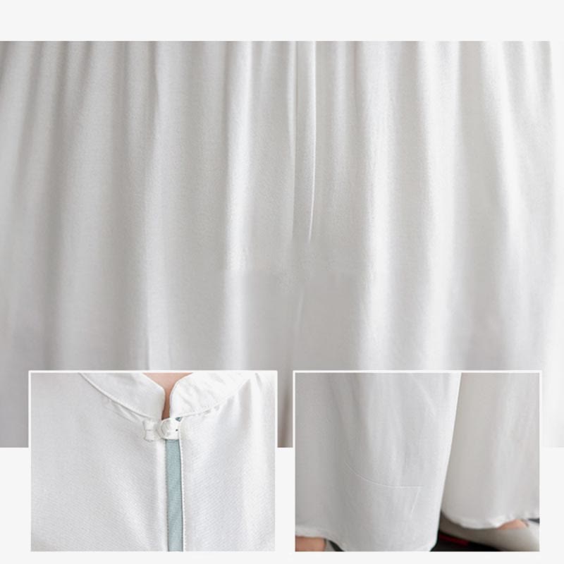 Conjunto de ropa de lino y algodón para mujer, camisa de manga larga, Top, pantalones, meditación Zen, Tai Chi, 2 uds. , Buddha Stones - image 9