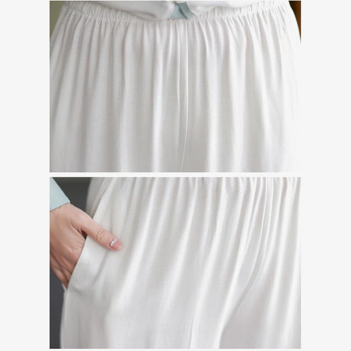 Conjunto de ropa de lino y algodón para mujer, camisa de manga larga, Top, pantalones, meditación Zen, Tai Chi, 2 uds. , Buddha Stones - image 13