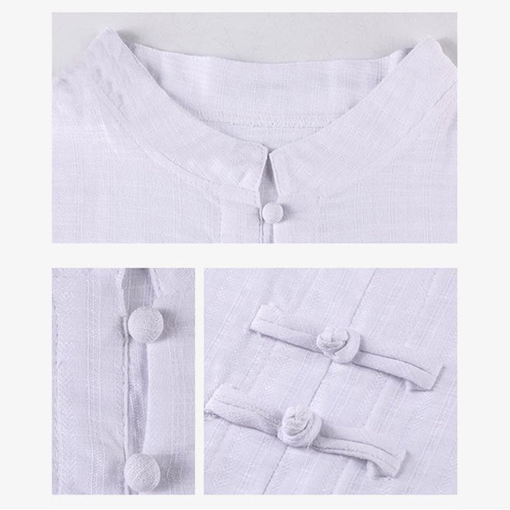 Buddha Stones 2 uds camisa de media manga Top pantalones meditación Zen Tai Chi ropa de lino conjunto de mujer