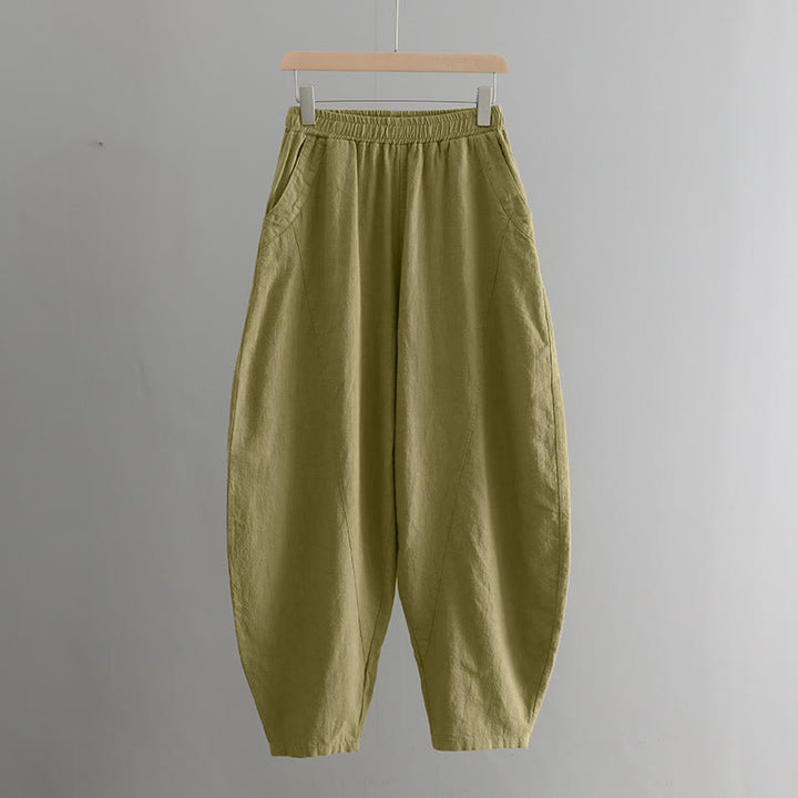 Pantalones harén de yoga sueltos de color sólido con Buddha Stones y bolsillos - image 6