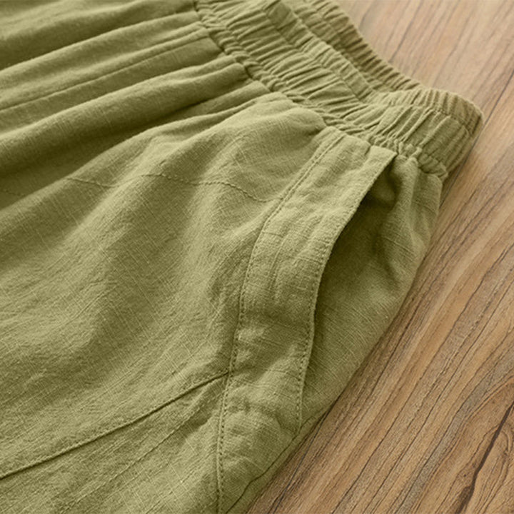 Pantalones harén de yoga sueltos de color sólido con Buddha Stones y bolsillos - image 35