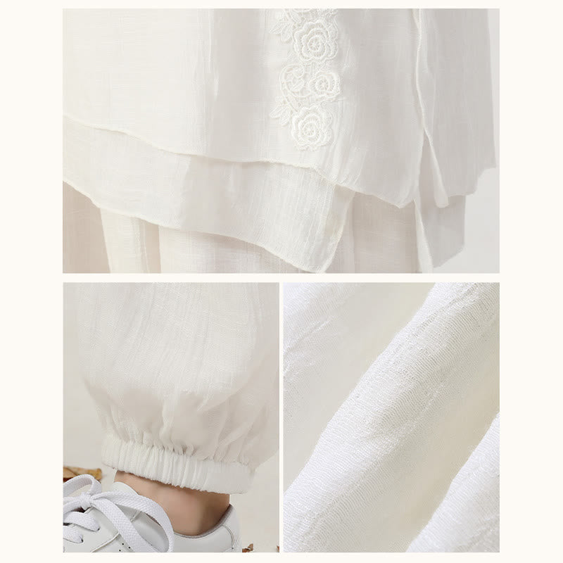 Conjunto de ropa de uniforme de Tai Chi para mujer, 2 uds., manga larga, botón de rana, meditación, oración, práctica Zen, Buddha Stones - image 9