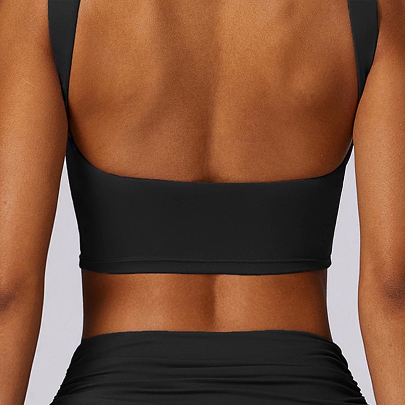 Buddha Stones Sin Mangas Sin Espalda Correa Tank Top Bra Pantalones Acampanados Deportes Fitness Yoga - image 33