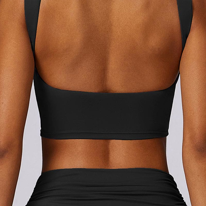 Buddha Stones Sin Mangas Sin Espalda Correa Tank Top Bra Pantalones Acampanados Deportes Fitness Yoga - image 33