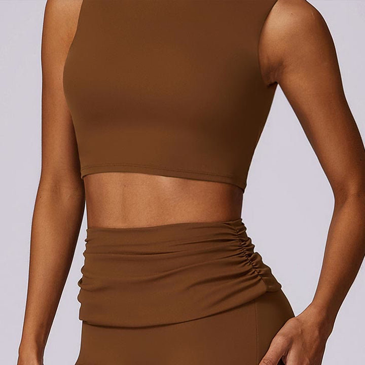 Buddha Stones Sin Mangas Sin Espalda Correa Tank Top Bra Pantalones Acampanados Deportes Fitness Yoga - image 65