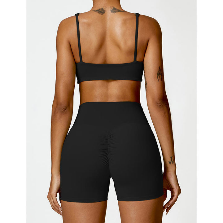Buddha Stones Gimnasio Deportes Yoga Sin Espalda Bra Crop Tank Top Pantalones Cortos - image 3