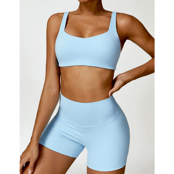 Buddha Stones Gimnasio Deportes Yoga Sin Espalda Bra Crop Tank Top Pantalones Cortos - image 13