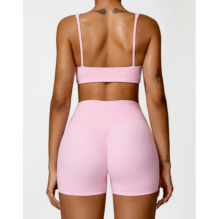 Buddha Stones Gimnasio Deportes Yoga Sin Espalda Bra Crop Tank Top Pantalones Cortos - image 40