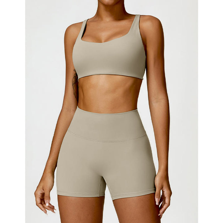 Buddha Stones Gimnasio Deportes Yoga Sin Espalda Bra Crop Tank Top Pantalones Cortos - image 51