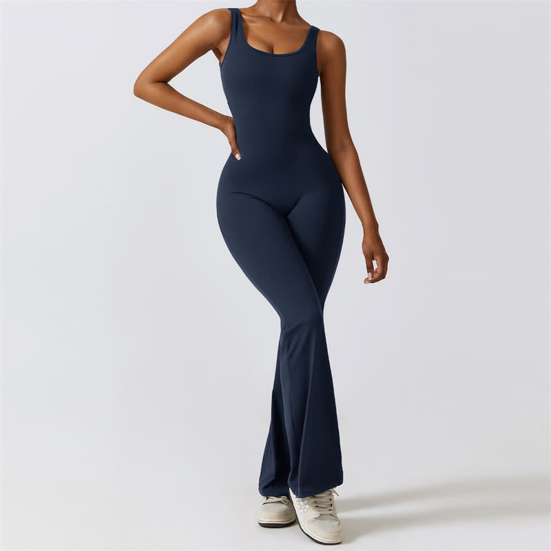 Buddha Stones - Mono sin mangas para mujer, pantalones acampanados, deportes, fitness, yoga - Azul - US8-10, UK/AU12-14, EU40-42 (XL)  - image 21