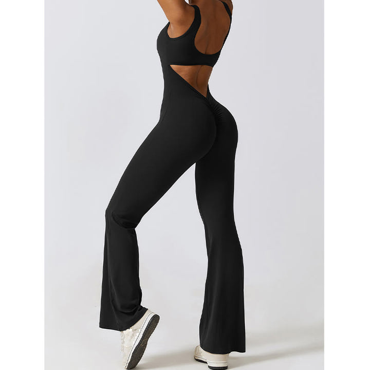 Buddha Stones - Mono sin mangas para mujer, pantalones acampanados, deportes, fitness, yoga - image 4