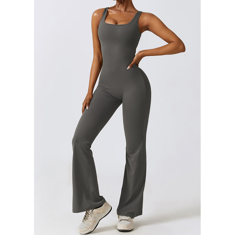 Buddha Stones - Mono sin mangas para mujer, pantalones acampanados, deportes, fitness, yoga - image 8