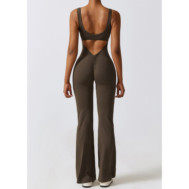 Buddha Stones - Mono sin mangas para mujer, pantalones acampanados, deportes, fitness, yoga - image 16