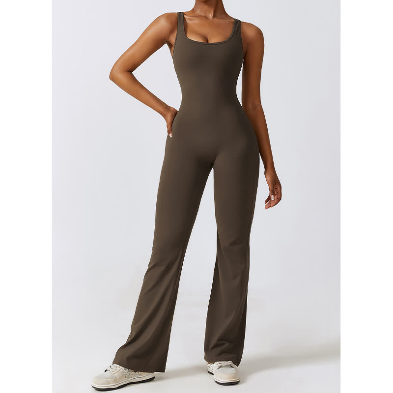 Buddha Stones - Mono sin mangas para mujer, pantalones acampanados, deportes, fitness, yoga - image 14