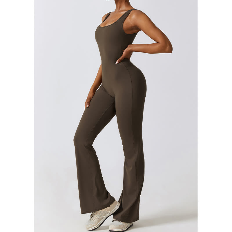 Buddha Stones - Mono sin mangas para mujer, pantalones acampanados, deportes, fitness, yoga - image 17