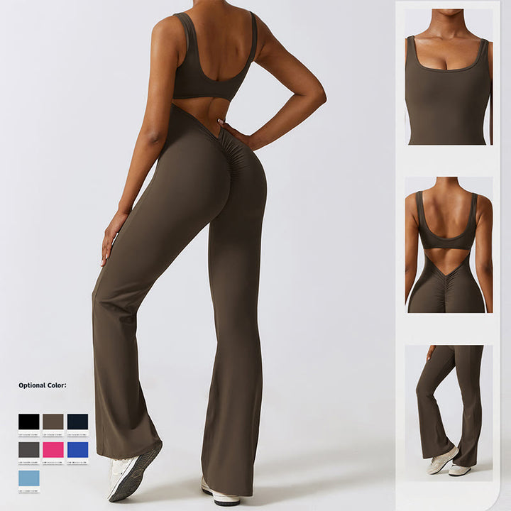 Buddha Stones - Mono sin mangas para mujer, pantalones acampanados, deportes, fitness, yoga - image 20
