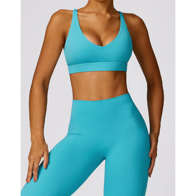 Buddha Stones Gimnasio Deportes Yoga Sin Espalda Bra Crop Tank Top Pantalones Cortos Transpirables