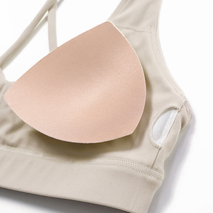 Buddha Stones Gimnasio Deportes Yoga Sin Espalda Bra Crop Tank Top Pantalones Cortos Transpirables - image 33