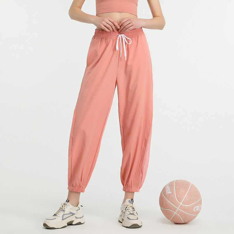 Pantalones deportivos holgados de cintura alta para fitness, yoga y fitness con estampado de Buddha Stones y bolsillos. - image 12