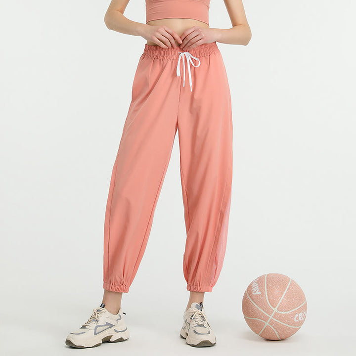 Pantalones deportivos holgados de cintura alta para fitness, yoga y fitness con estampado de Buddha Stones y bolsillos. - image 12