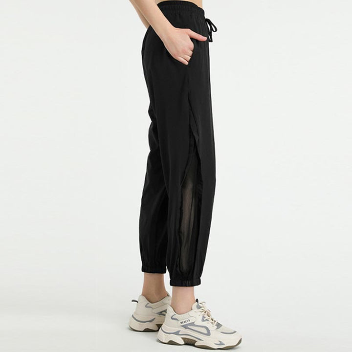 Pantalones deportivos holgados de cintura alta para fitness, yoga y fitness con estampado de Buddha Stones y bolsillos. - image 8