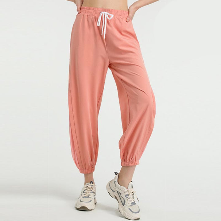Pantalones deportivos holgados de cintura alta para fitness, yoga y fitness con estampado de Buddha Stones y bolsillos. - Rosa - US8-10, UK/AU12-14, EU40-42 (XL)  - image 11