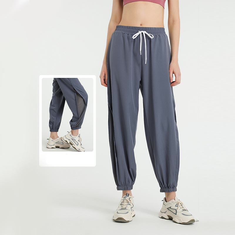 Pantalones deportivos holgados de cintura alta para fitness, yoga y fitness con estampado de Buddha Stones y bolsillos. - image 4