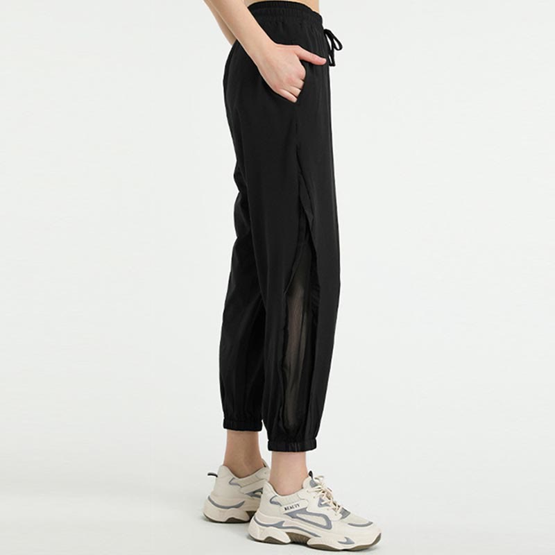Pantalones deportivos holgados de cintura alta para fitness, yoga y fitness con estampado de Buddha Stones y bolsillos. - image 8