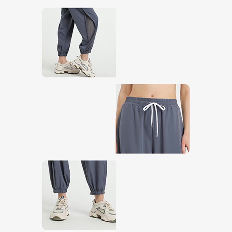 Pantalones deportivos holgados de cintura alta para fitness, yoga y fitness con estampado de Buddha Stones y bolsillos. - image 5