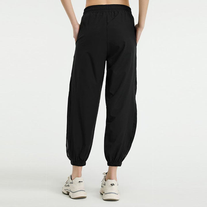 Pantalones deportivos holgados de cintura alta para fitness, yoga y fitness con estampado de Buddha Stones y bolsillos. - image 10