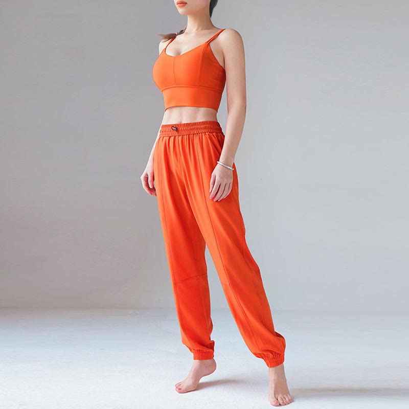 Pantalones deportivos de cintura alta con diseño de Buddha Stones , para fitness, yoga, deportes, con bolsillos - image 2