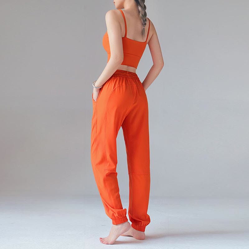 Pantalones deportivos de cintura alta con diseño de Buddha Stones , para fitness, yoga, deportes, con bolsillos - image 3