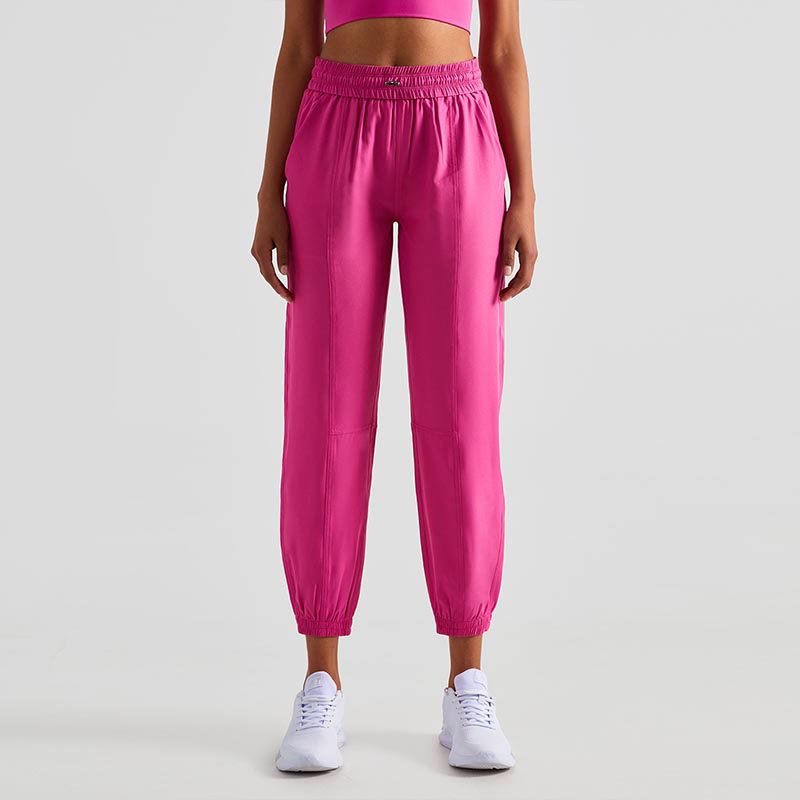 Pantalones deportivos de cintura alta con diseño de Buddha Stones , para fitness, yoga, deportes, con bolsillos - Rojo rosa - US8-10, UK/AU12-14, EU40-42 (XL) - image 34