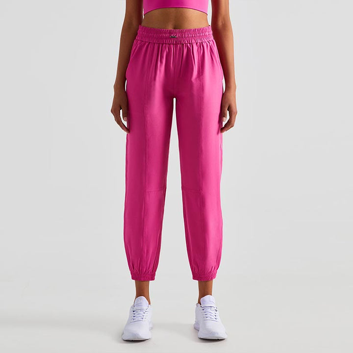 Pantalones deportivos de cintura alta con diseño de Buddha Stones , para fitness, yoga, deportes, con bolsillos - Rojo rosa - US8-10, UK/AU12-14, EU40-42 (XL) - image 34