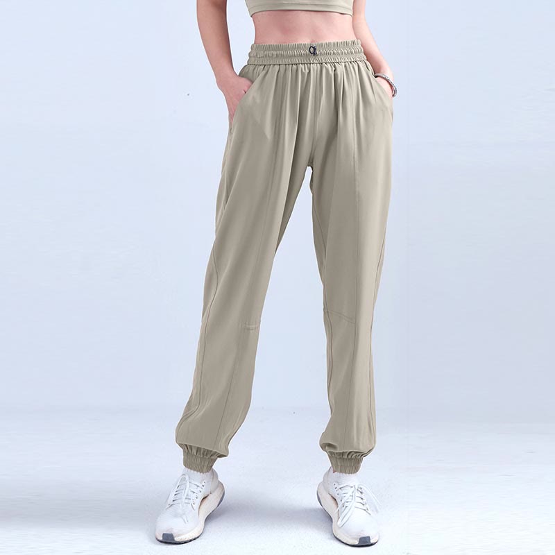 Pantalones deportivos de cintura alta con diseño de Buddha Stones , para fitness, yoga, deportes, con bolsillos