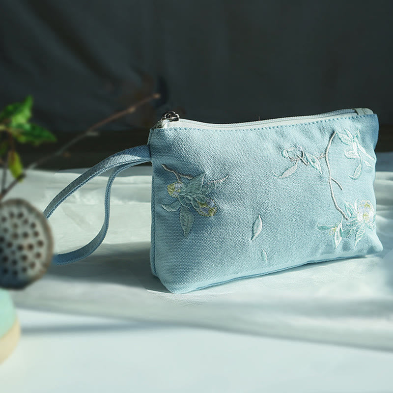 Cartera de lona Buddha Stones, flor pequeña, ciruela, cereza, grulla, flor de melocotón - image 9