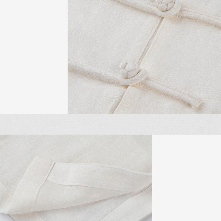 Buddha Stones Color sólido botón de rana meditación oración espiritual Zen Tai Chi Qigong práctica conjunto de ropa Unisex - image 16