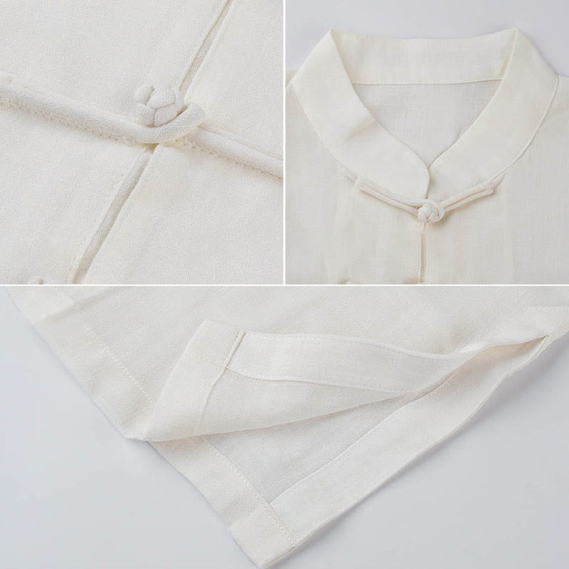 Buddha Stones Color sólido botón de rana meditación oración espiritual Zen Tai Chi Qigong práctica conjunto de ropa Unisex - image 18