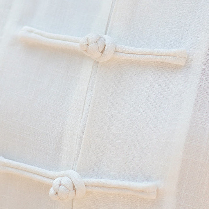 Buddha Stones Color sólido botón de rana meditación oración espiritual Zen Tai Chi Qigong práctica conjunto de ropa Unisex - image 17