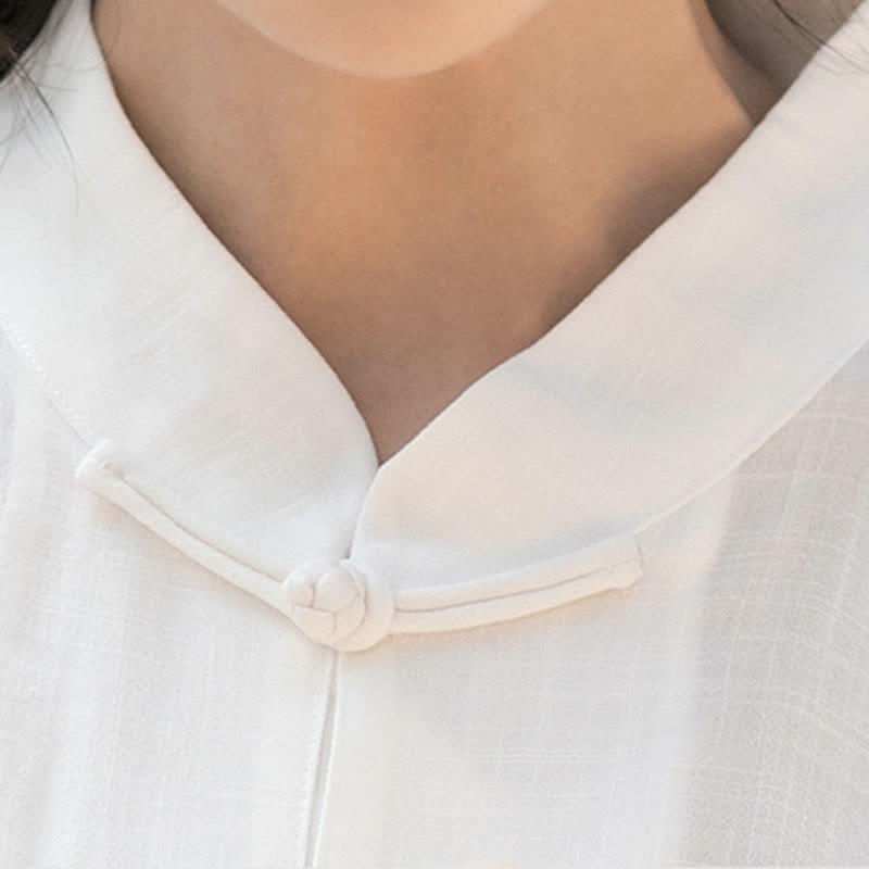 Buddha Stones Color sólido botón de rana meditación oración espiritual Zen Tai Chi Qigong práctica conjunto de ropa Unisex - image 14