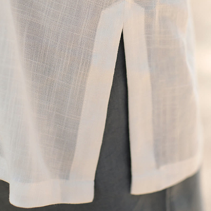 Buddha Stones Color sólido botón de rana meditación oración espiritual Zen Tai Chi Qigong práctica conjunto de ropa Unisex - image 19