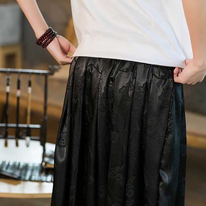 Pantalones bombachos holgados con estampado de dragón y Buddha Stones para hombre con bolsillos - image 9