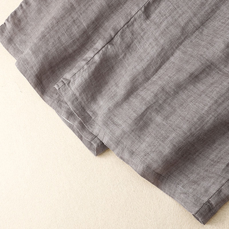 Pantalones de pernera ancha con cordón y bolsillos de lino y algodón con estampado floral de Buddha Stones - image 10