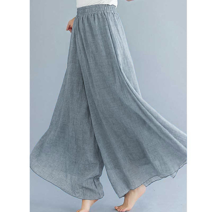 Buddha Stones - Pantalones de pierna ancha para mujer, estilo casual, sueltos, de algodón y lino, para yoga y danza - image 15