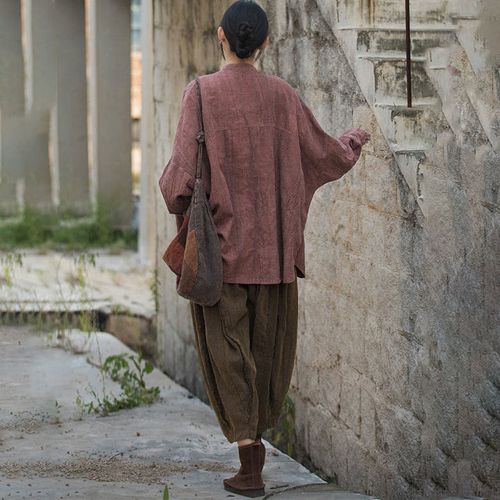 Chaqueta con frente abierto de meditación Zen de manga larga con botón de rana y teñido anudado de Buddha Stones - image 30