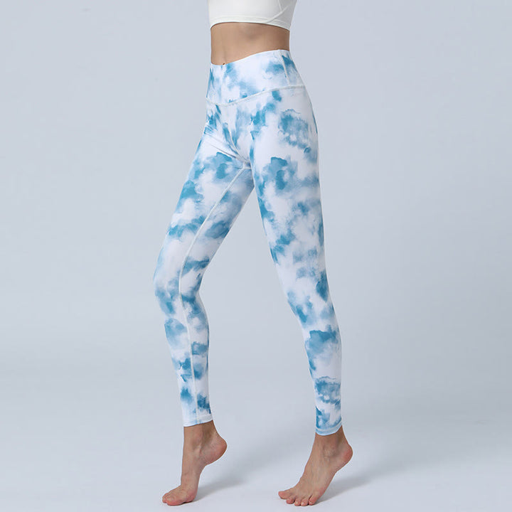 Leggings de cintura alta para mujer con estampado de Buddha Stones - Blanco agua - US8-10, UK/AU12-14, EU40-42 (XL) - image 20