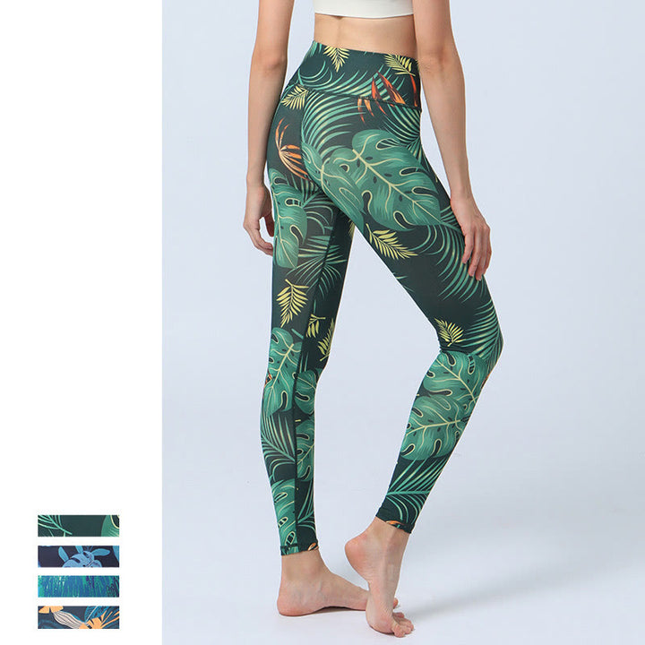 Leggings de cintura alta para mujer con estampado de Buddha Stones , para deportes, fitness, yoga - image 4