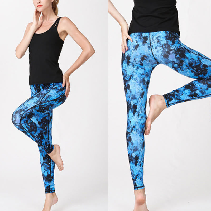Leggings deportivos de cintura alta con estampado de camuflaje Buddha Stones para mujer - image 10