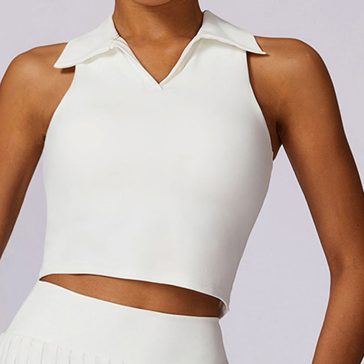 Buddha Stones Camiseta corta con cuello polo, falda de tenis, pantalones cortos plisados ​​con bolsillo, conjuntos deportivos de yoga - image 28