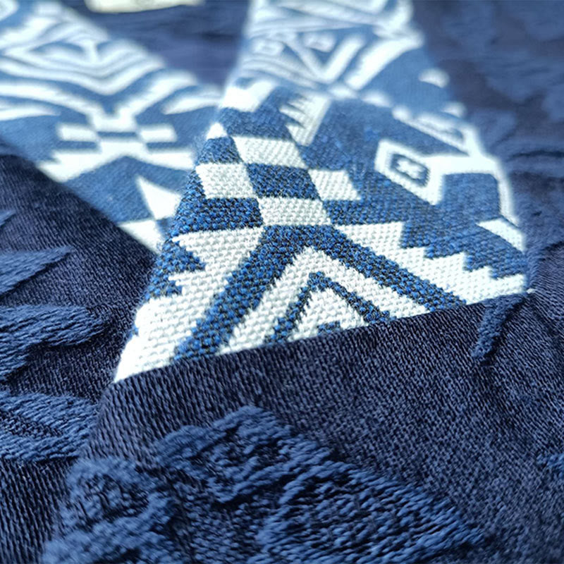 Chaqueta de manga larga con cuello en V y jacquard floral con Buddha Stones - image 8